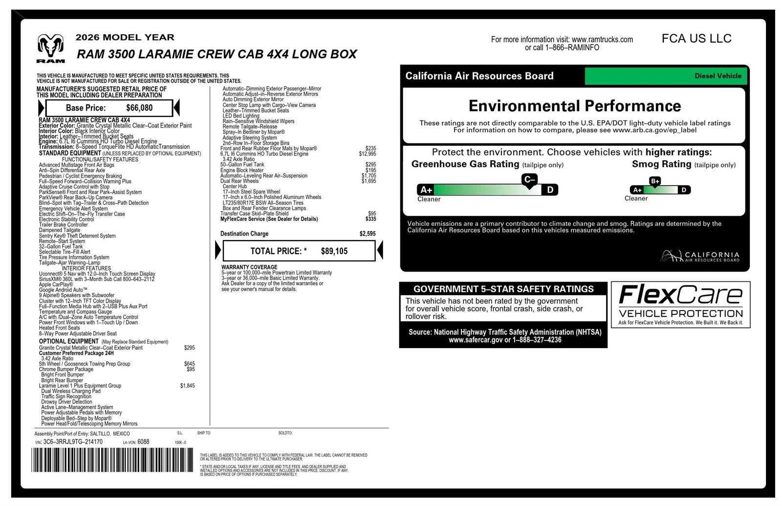 2026 RAM 3500 Laramie