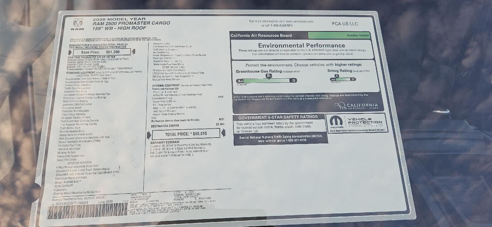 2026 RAM Promaster 2500 Tradesman