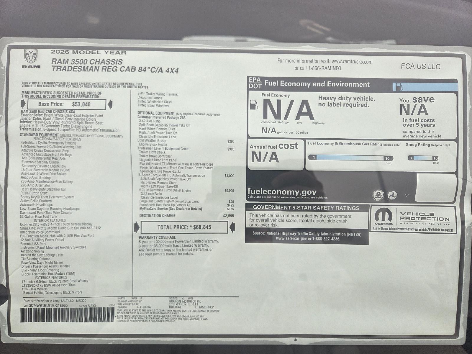 2026 RAM 3500 Chassis Cab Tradesman
