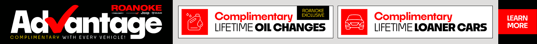 advantage, Lifetime oil change lifetime loaner car